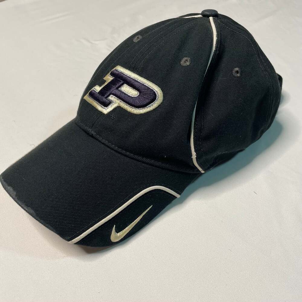 Nike Purdue Boilermakers Adjustable Hat Black Gold College Cap